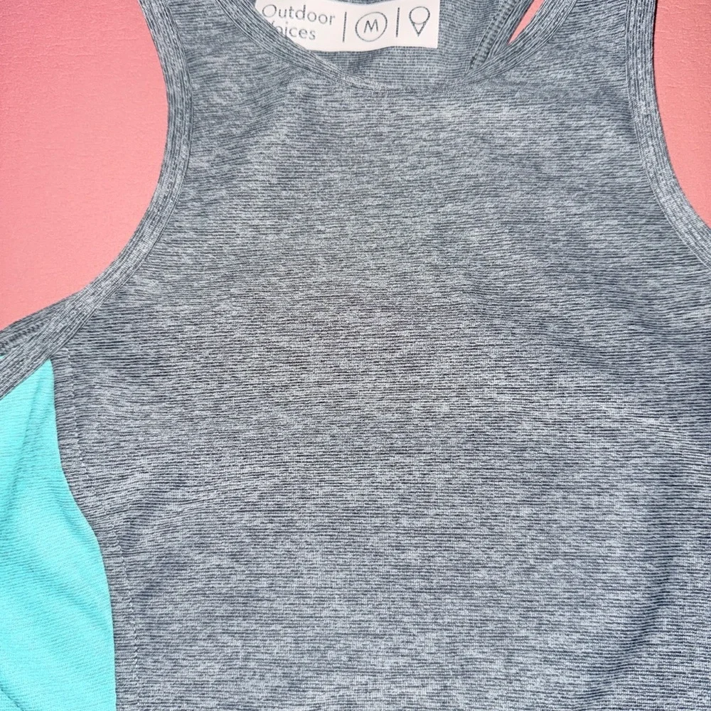 Like new Outdoor Voices grey and blue Athena sports bra size medium